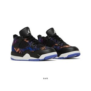 Air Jordan 4s retro rush violet kids size 3Y almost new, unisex